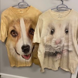 Giant animal face T-shirts